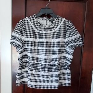 New Peplum Gingham Top